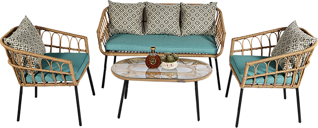 Tafels en stoelen buiten